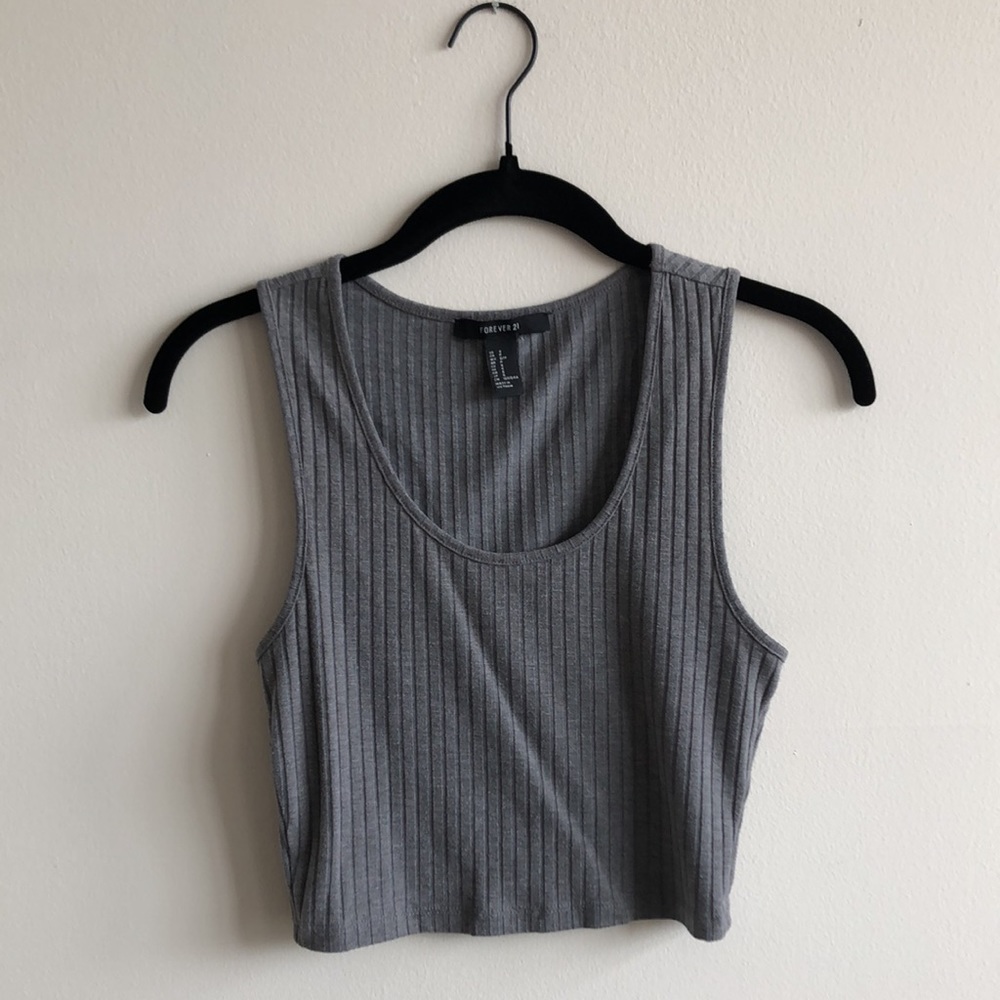 Basic Grey Crop Top